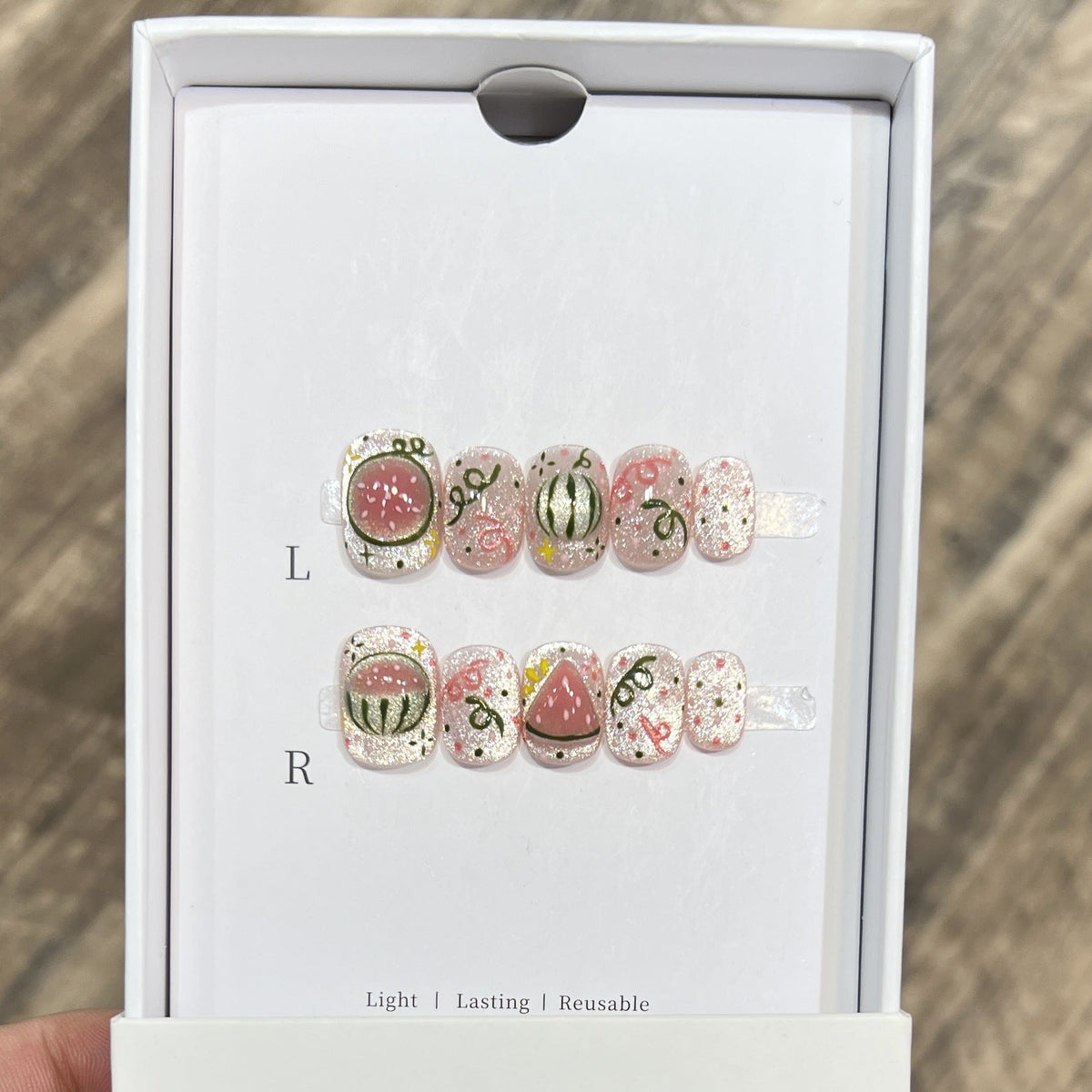Creative Watermelon-Themed Press-On Nail Art Kit — product view 6