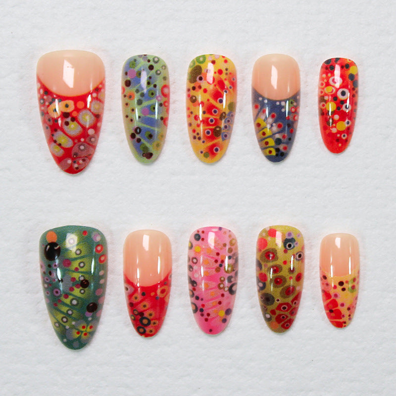Artistic Colorful Decorative Press-On Nails — product view 1