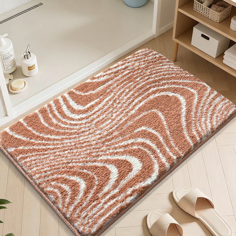 Abstract Wave Pattern Bath Mat Bowlift — product view 3