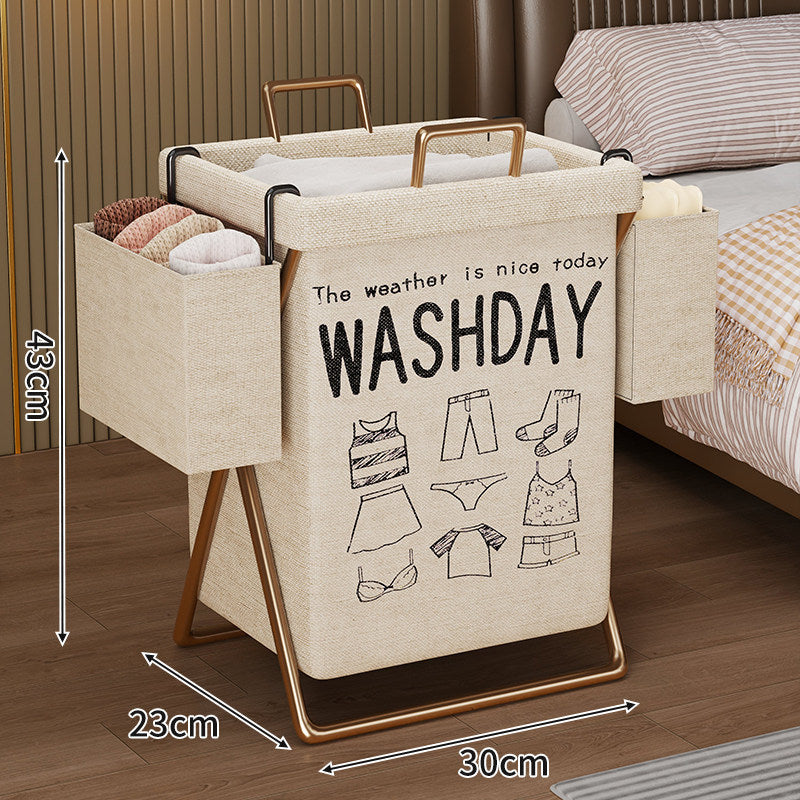 Collapsible Linen Laundry Hamper — product view 7