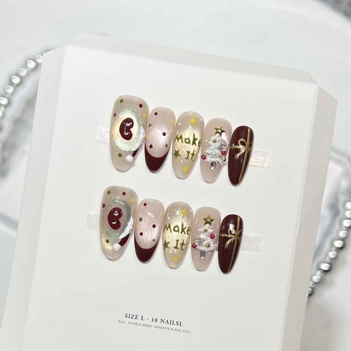 Festive Theme Press-On Nail Art Set — product view 1