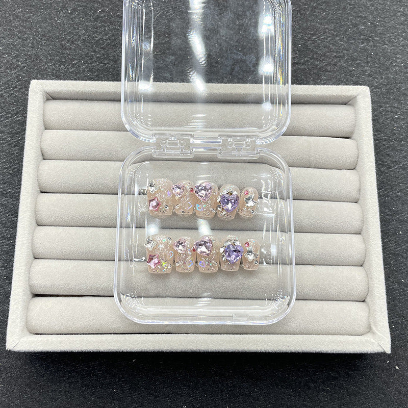 Decorative Rhinestone Press-On Nail Set — product view 5