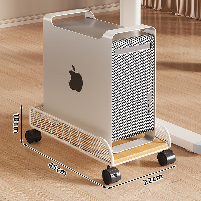 Desktop CPU Tower Rolling Stand with Mesh Side Guards and Locking Casters — product view 7