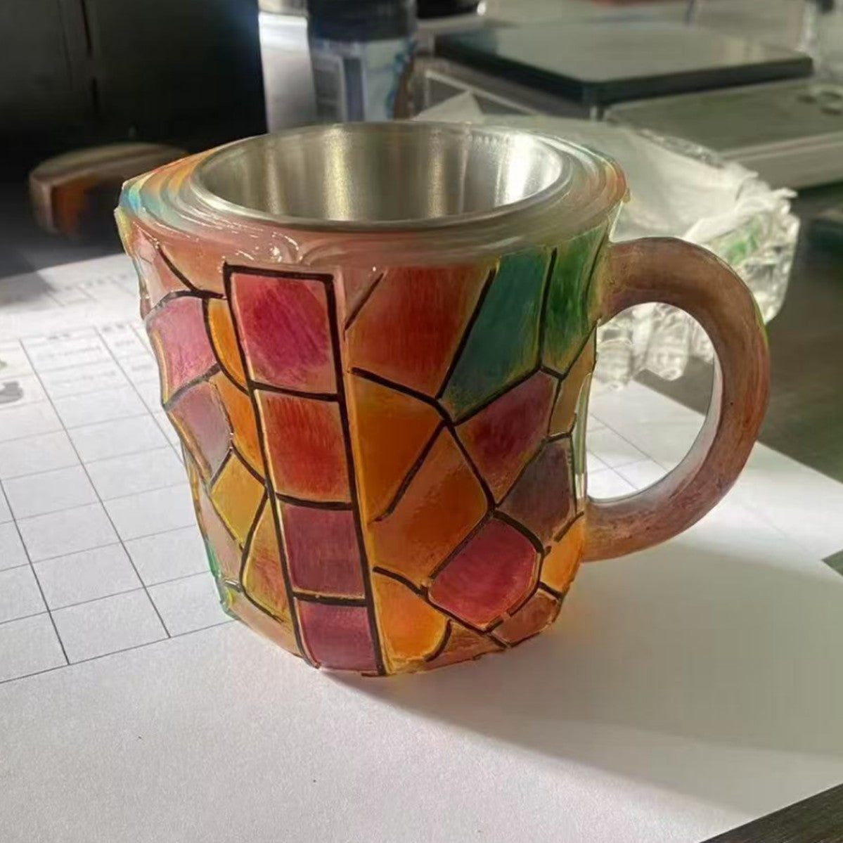 Creative Book Stack Mug Bowlift — product view 5