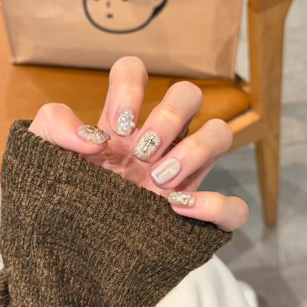 Artistic Crystal-Embellished Nail Art Set — product view 1