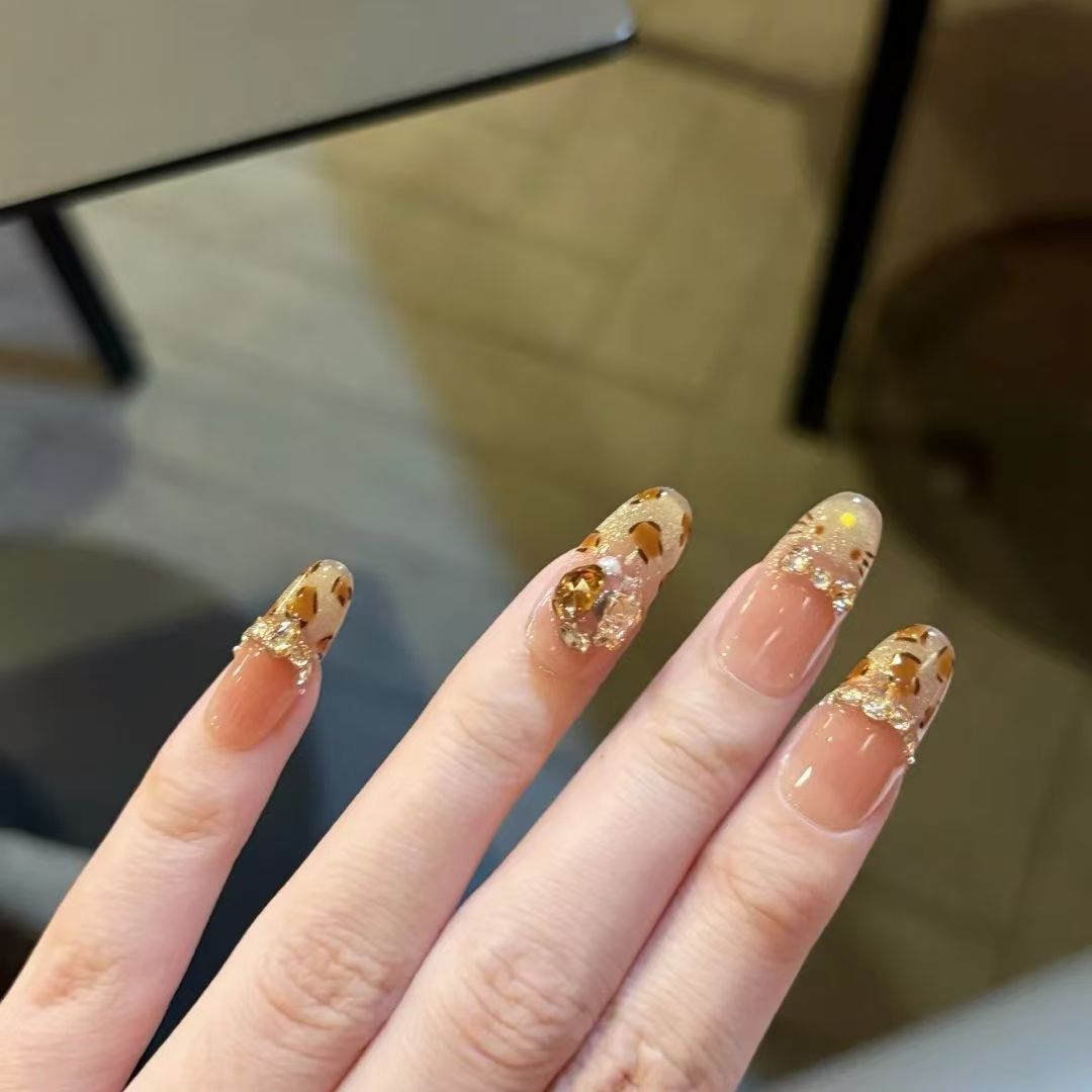 Glamorous Nail Art Extensions with Crystal Accents — product view 1