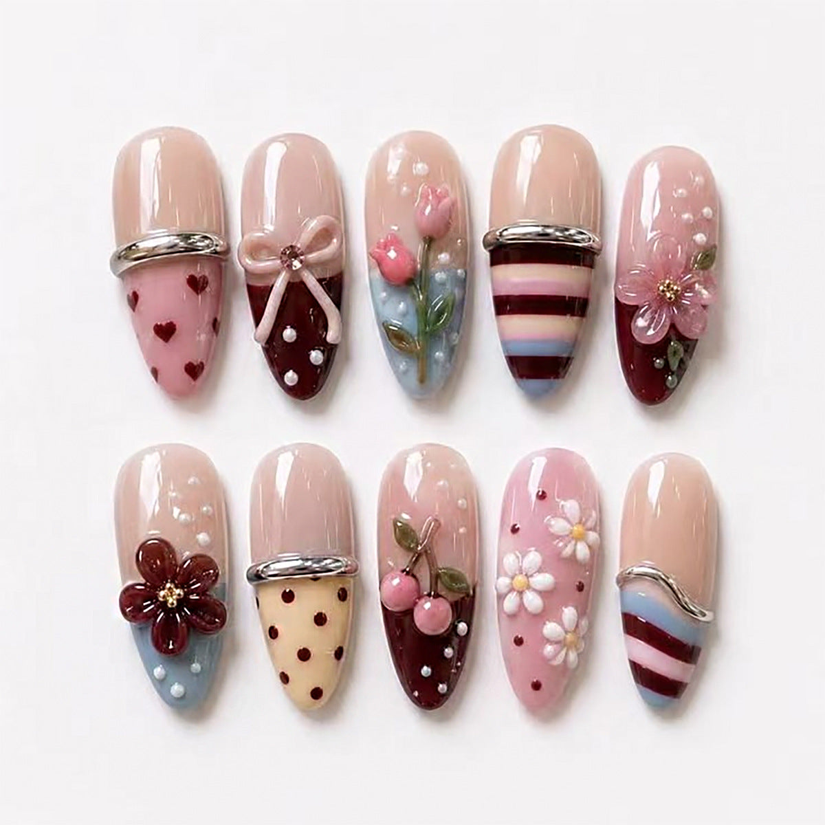 Elegant Nail Art Press-On Kit — product view 2