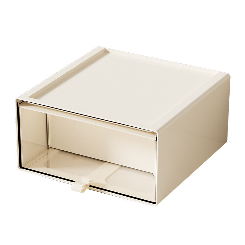 Compact stackable drawer storage box with transparent window — product view 5