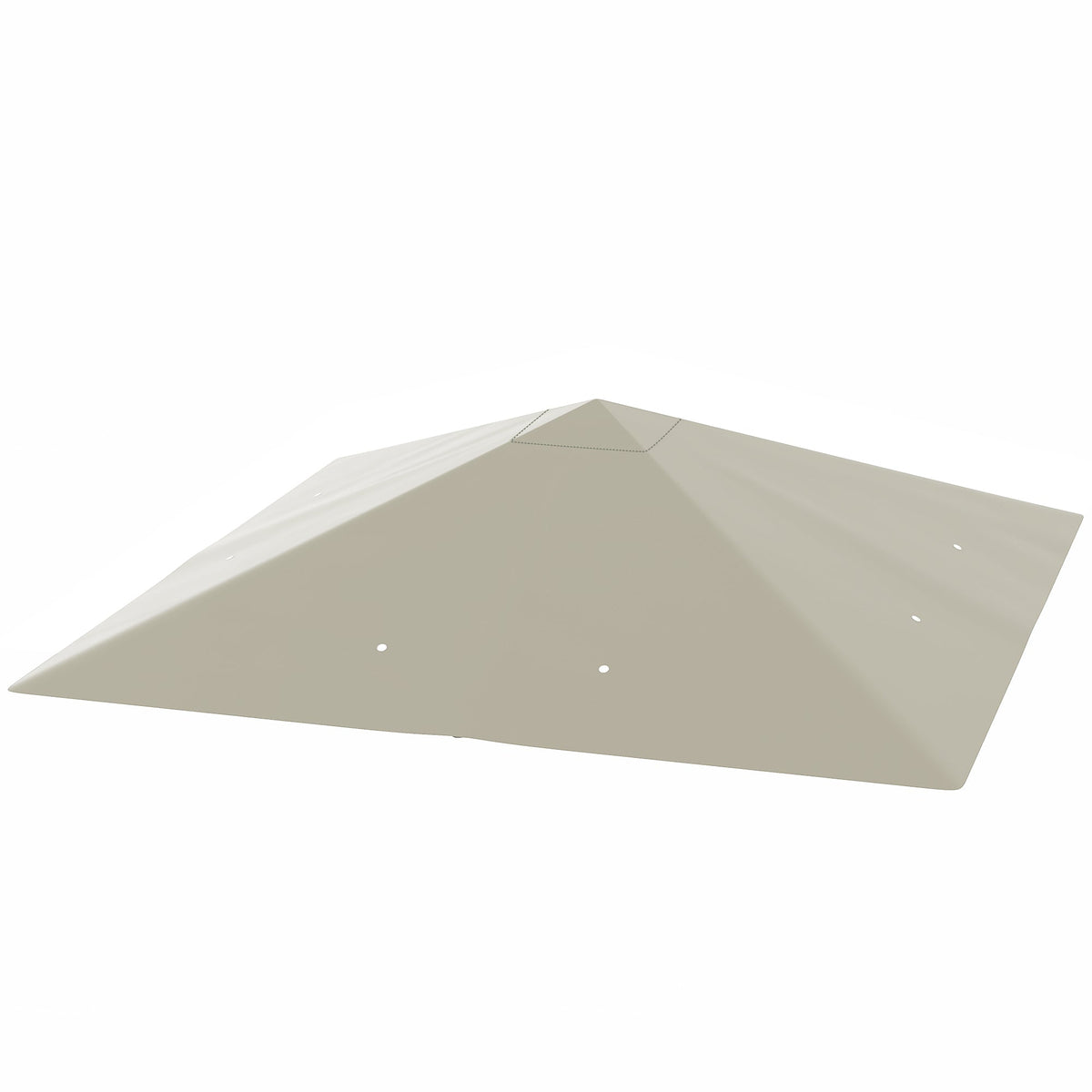 10' x 10' Gazebo Replacement Canopy Top Cover with Drain Holes, Grey — product view 2