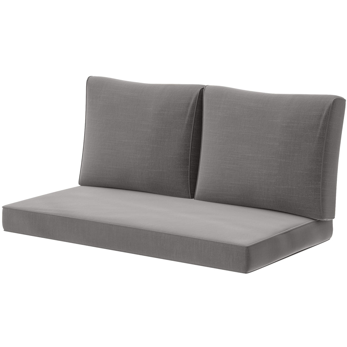 2 Seater Outdoor Seat Cushions with Backrest, Light Grey — product view 2