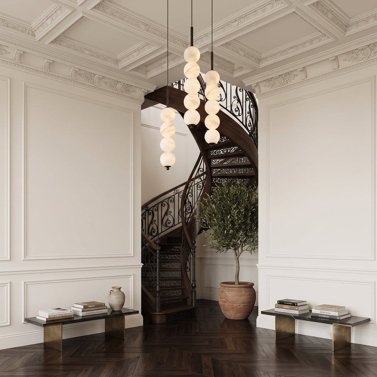 Orbet Alabaster Pendant Light — product view 6