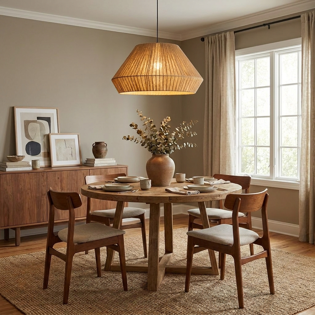 Origami Faceted Linen Pendant Lamp — product view 4