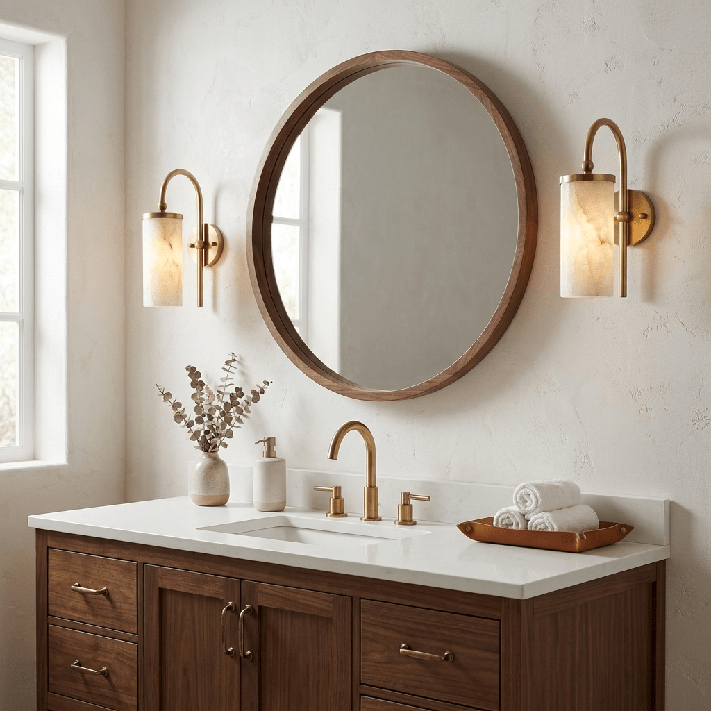 Orvella Alabaster Arc Wall Sconce — product view 4