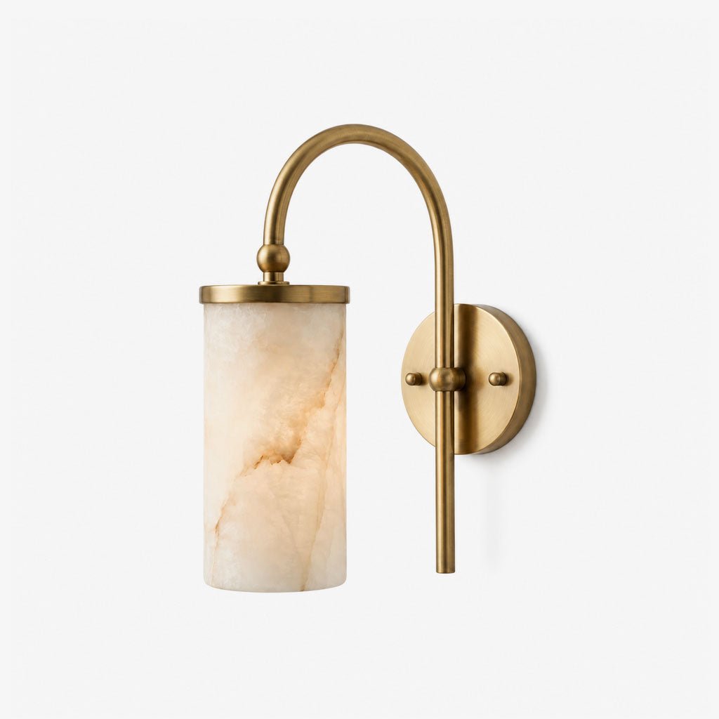 Orvella Alabaster Arc Wall Sconce — product view 1