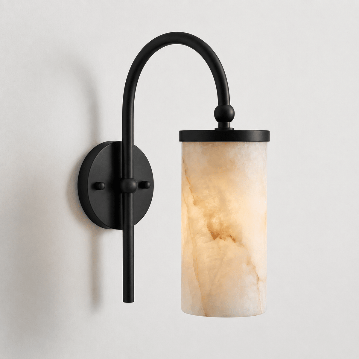 Orvella Alabaster Arc Wall Sconce — product view 7
