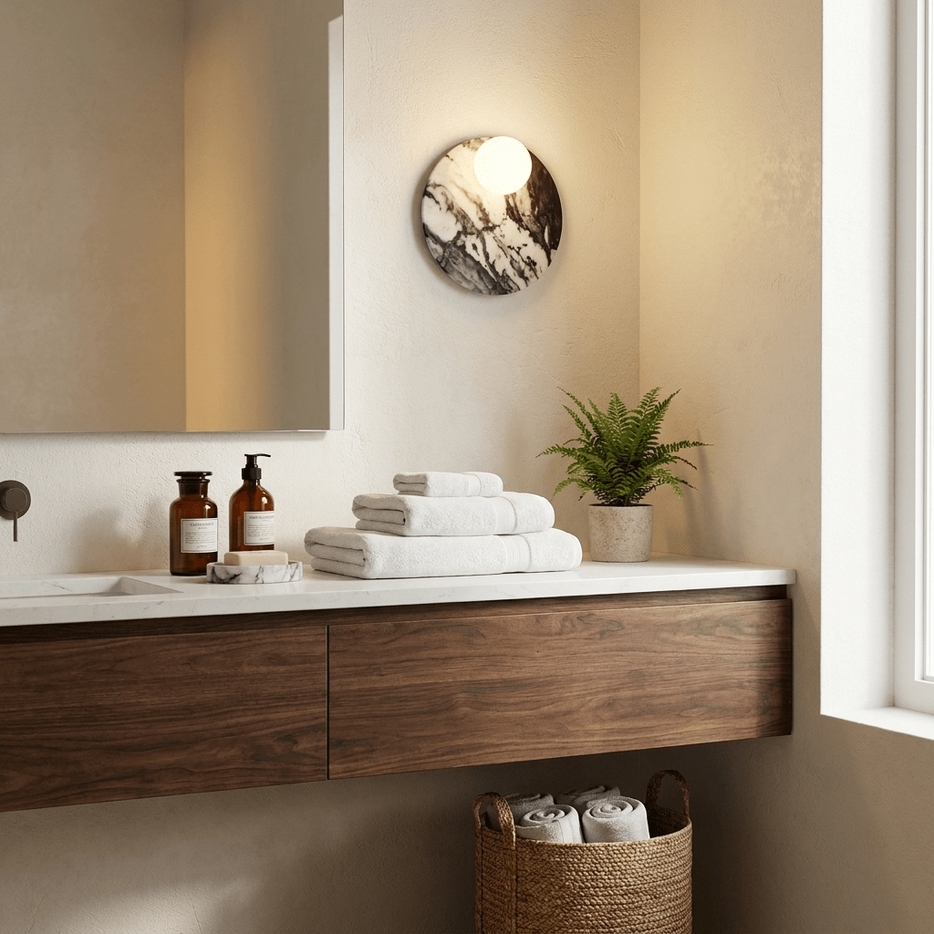 Orvella Stone Disc Wall Sconce — product view 6