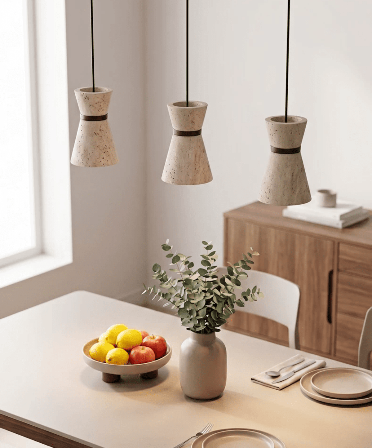 Orvella Travertine Pendant Light — product view 2