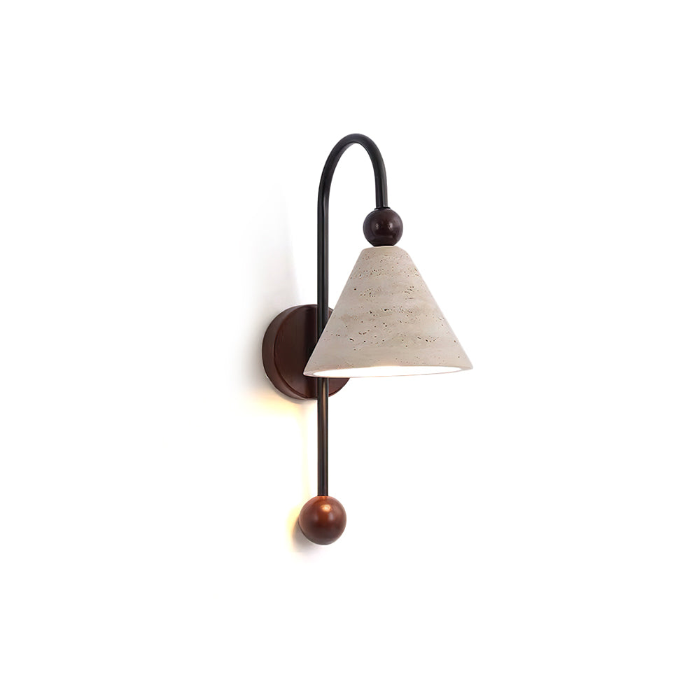 Overlook Travertine Wall Sconce — product view 1