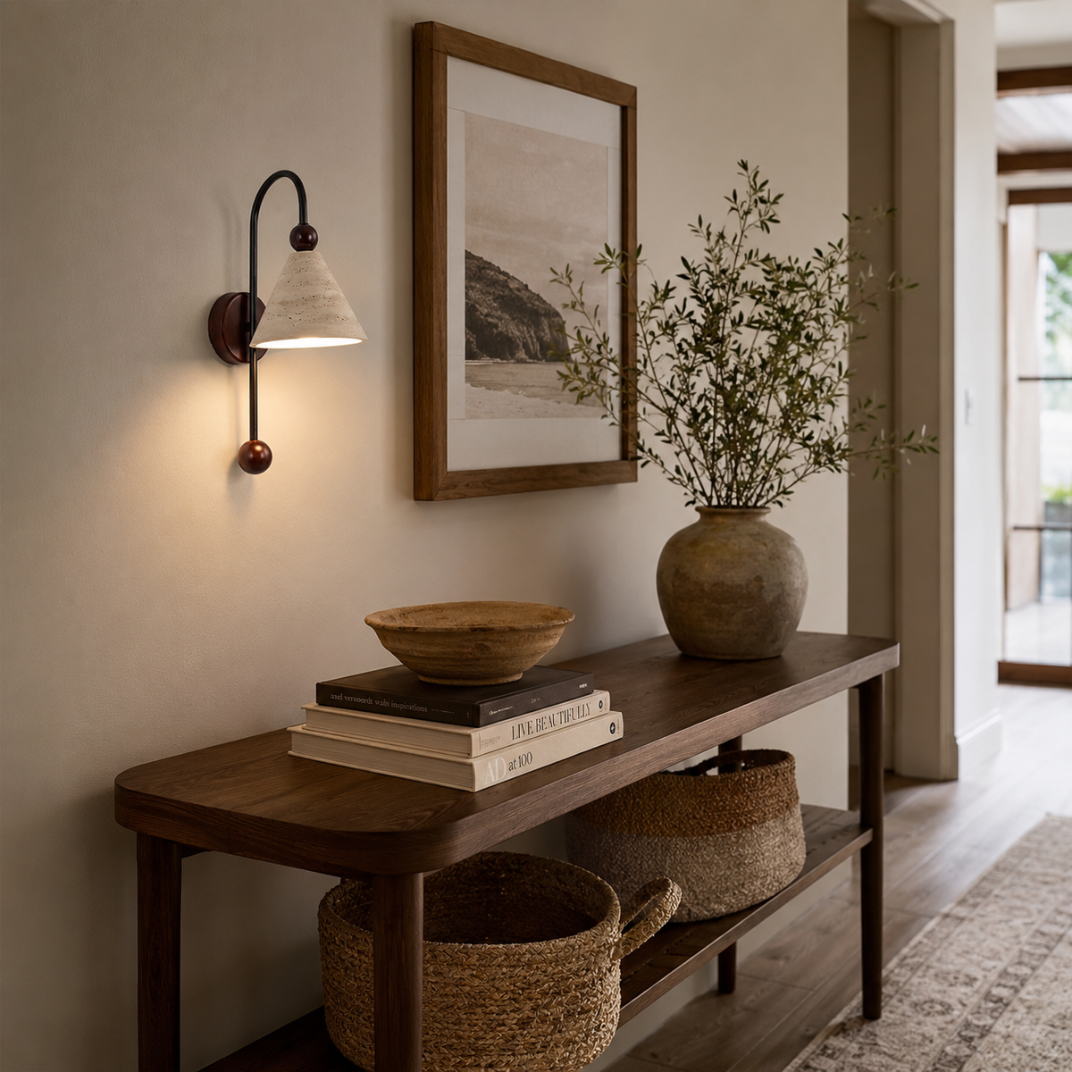 Overlook Travertine Wall Sconce — product view 5