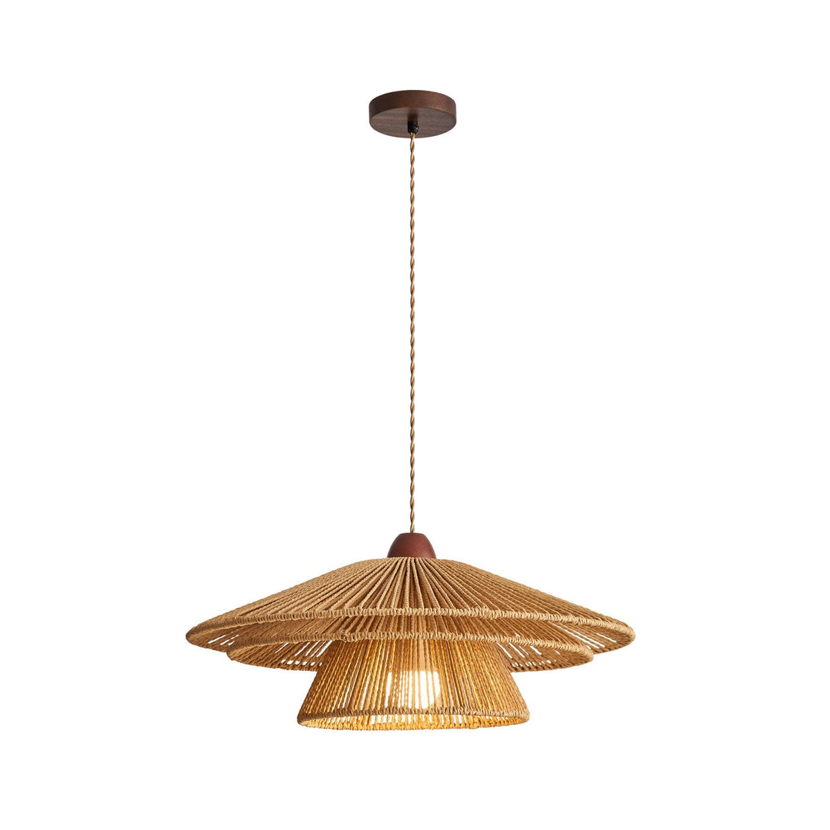 Pagoda Paper Twine Pendant Lamp — product view 3