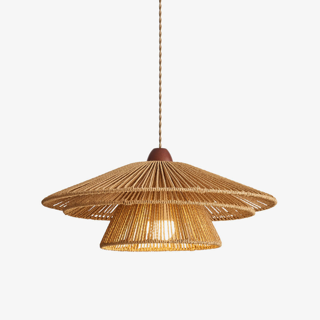 Pagoda Paper Twine Pendant Lamp — product view 1