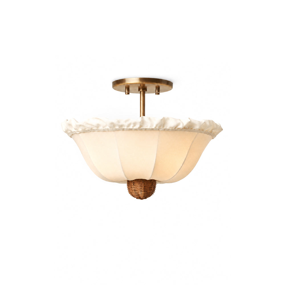 Paloma Linen Flush Mount Ceiling Light — product view 1