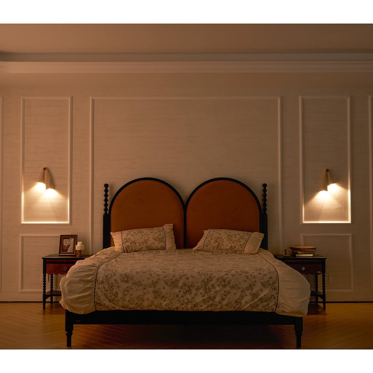 Pearlmont Travertine Wall Lamp Natural Stone LED Warm Light Bedroom Living Room — 4 Plug Options — product view 6
