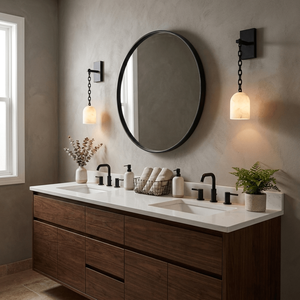 Pendulum Alabaster Wall Sconce — product view 3