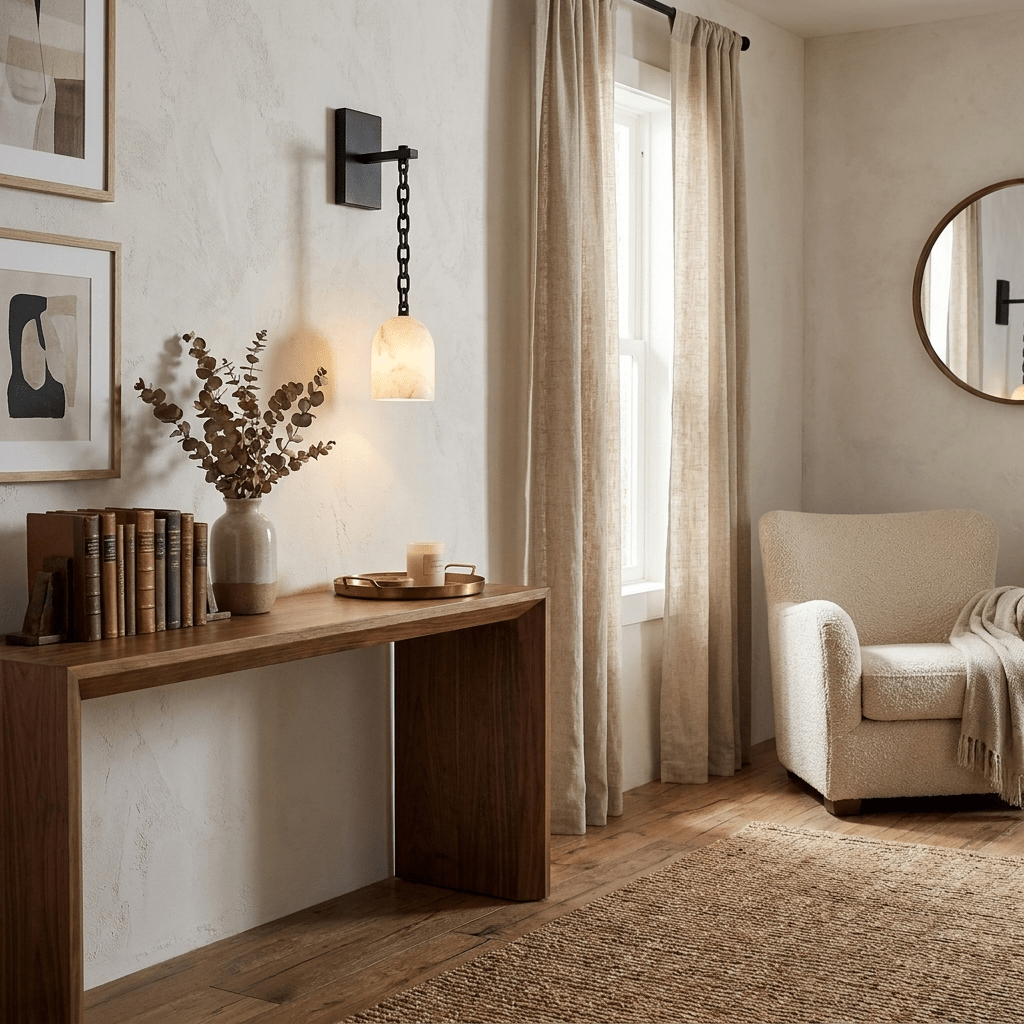 Pendulum Alabaster Wall Sconce — product view 6