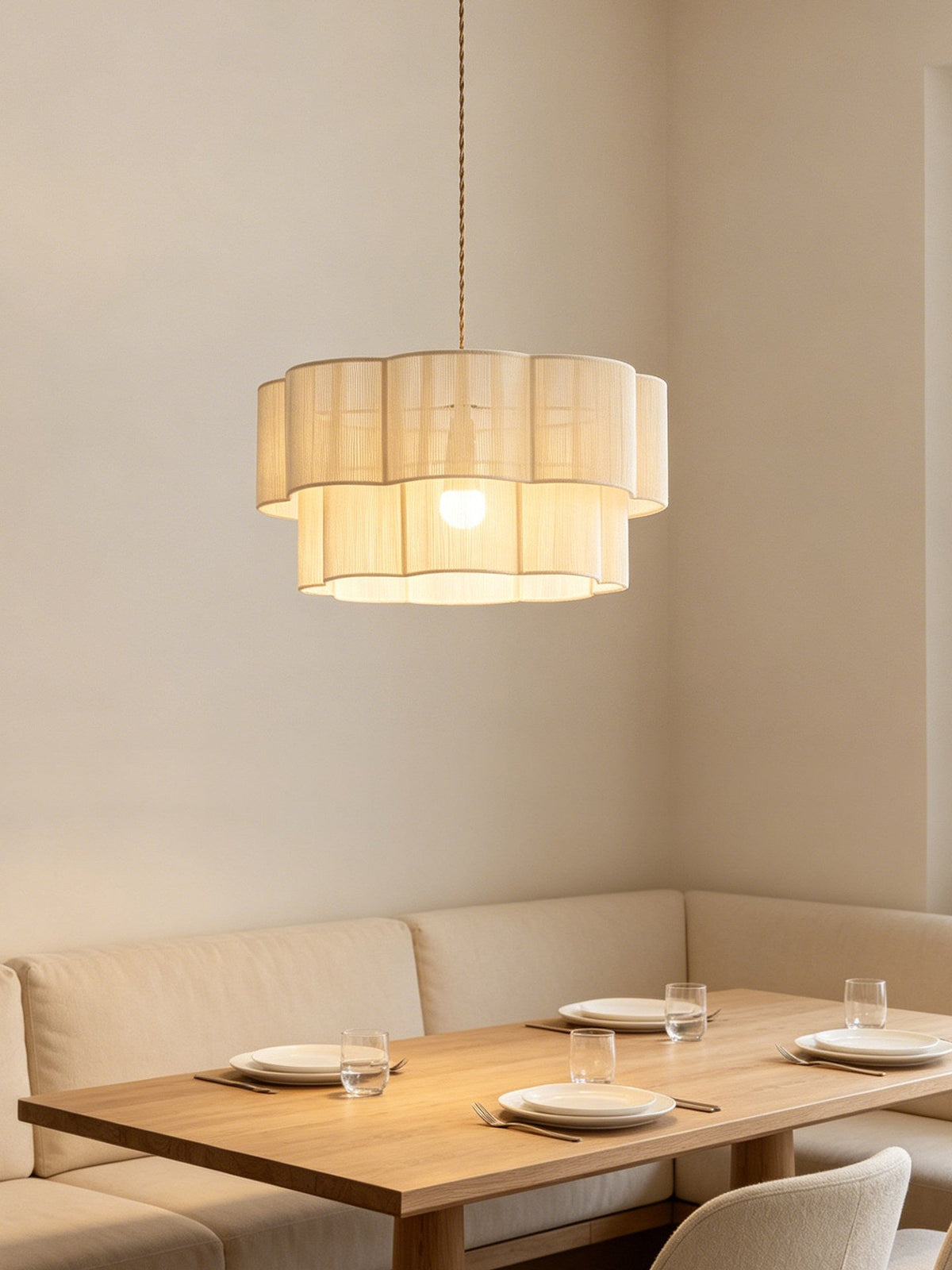 Peony Cotton Cord Pendant Lamp — product view 3