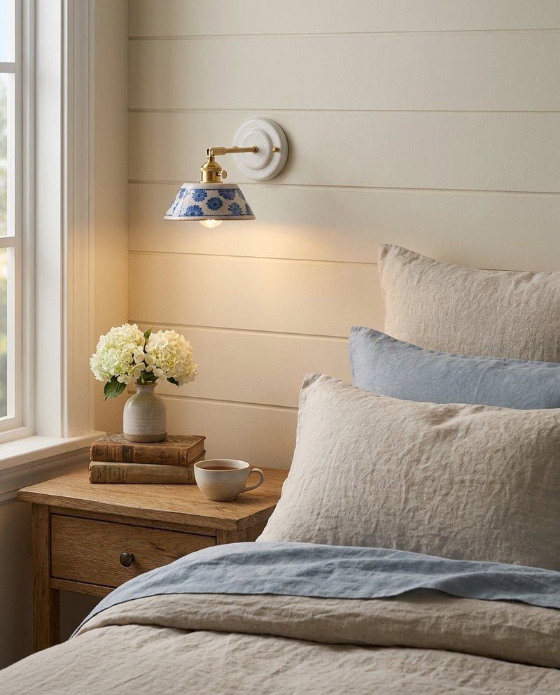 Porcelain Indigo Wall Lamp — product view 3