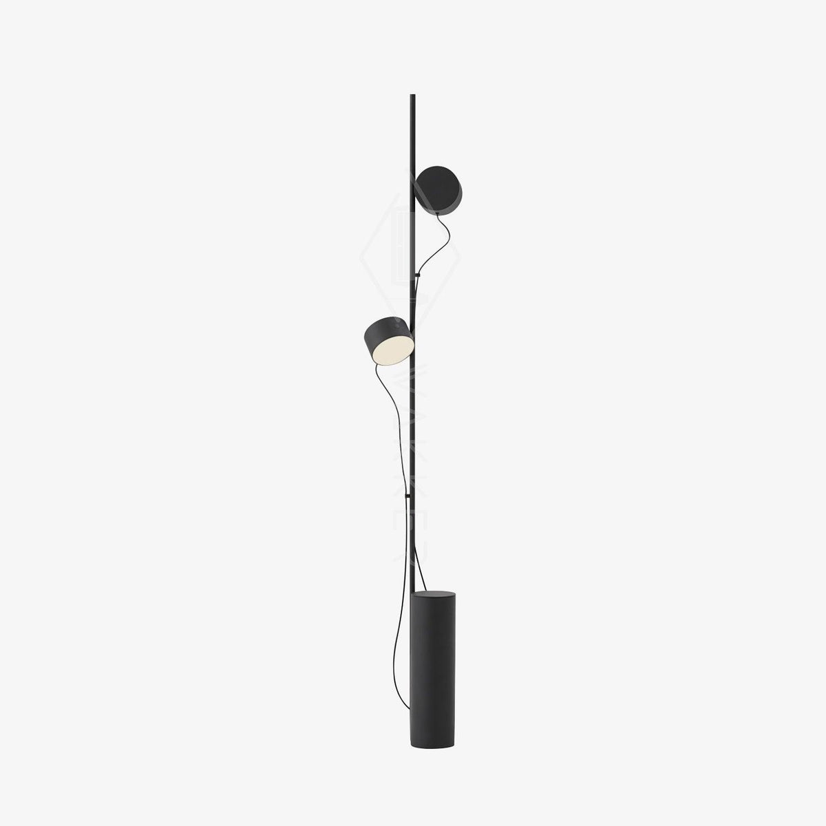 Avi Floor Lamp Cylindrical/Linear Modern, Metal, Black, Bedroom — product view 2