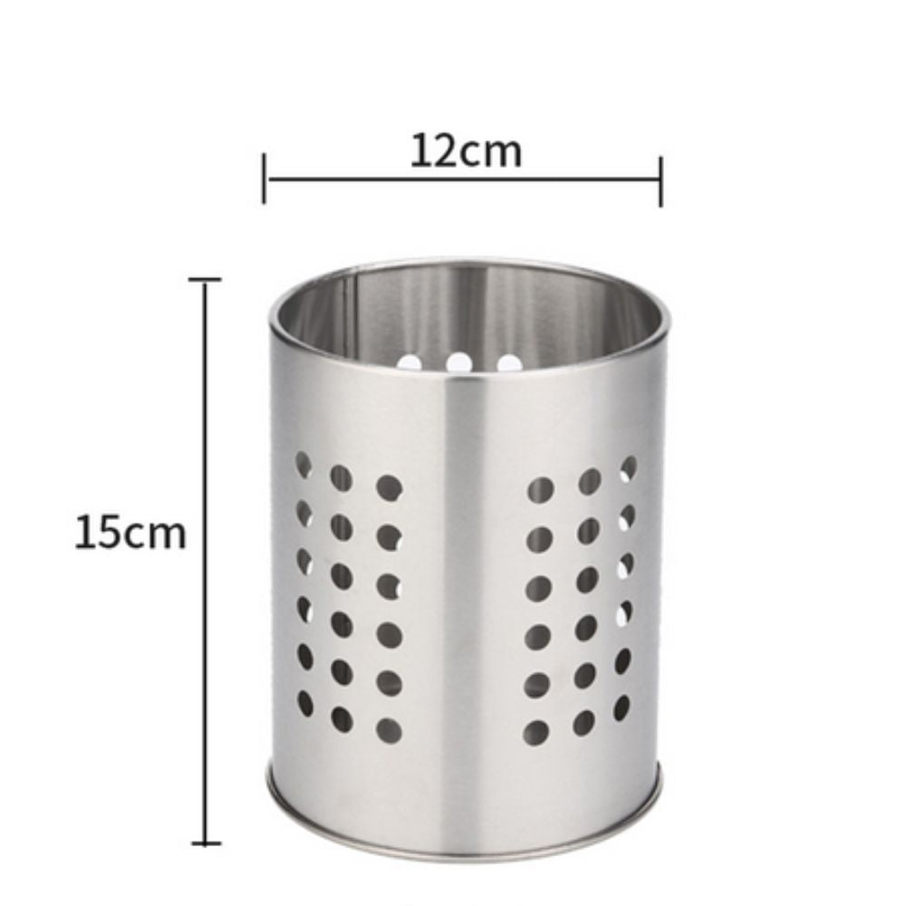 LoungeYard | Stainless Steel Utensil Holder with Hole — product view 1