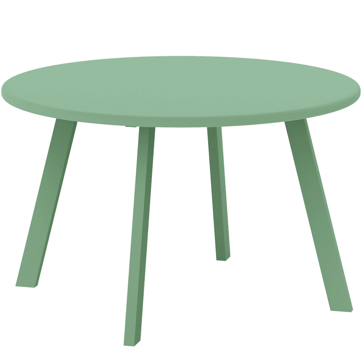 36" Round Patio Coffee Table with Metal Frame, Green — product view 2