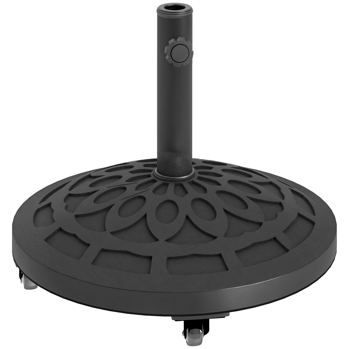46 lbs Patio Umbrella Base with Wheels, Black — product view 1