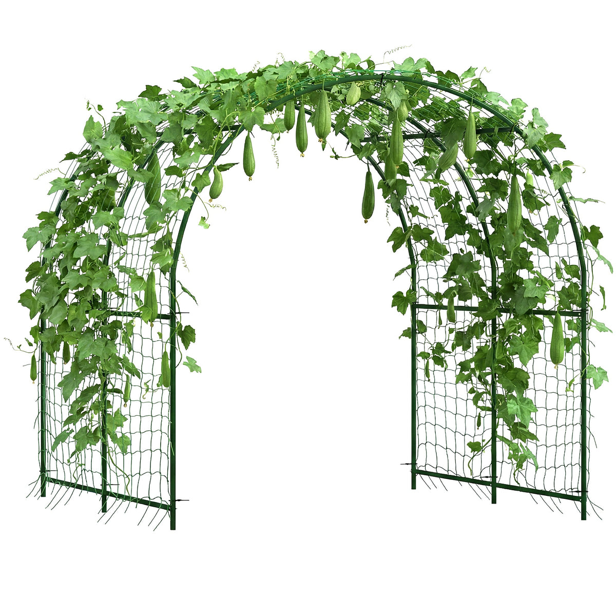 7.1FT Garden Arch Trellis with Climbing Net for Outdoor Plants — product view 1