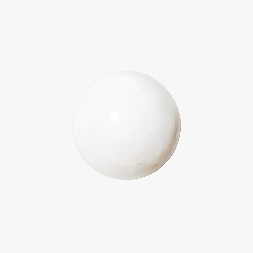 Grex Elegant Minimalist Round Alabaster Wall Sconce — product view 4