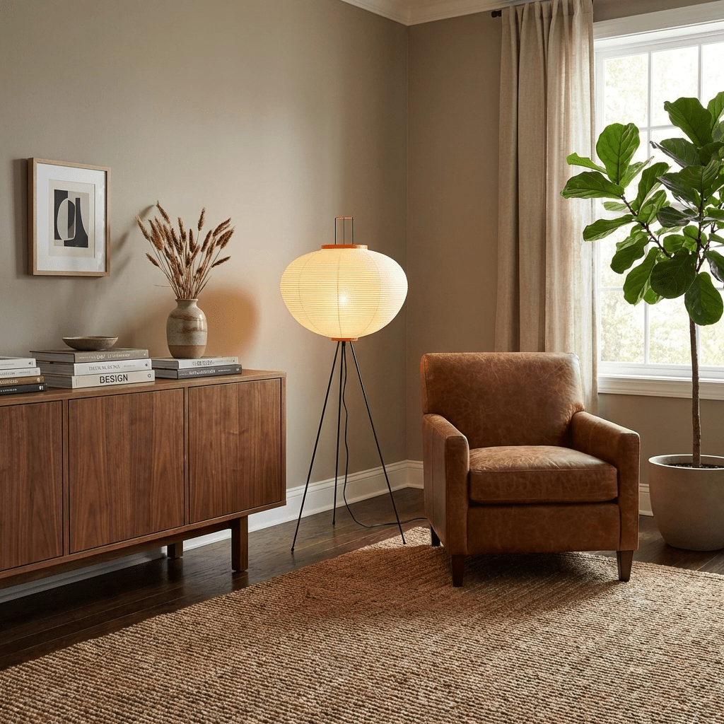 Rice Paper Floor Lamp — product view 4