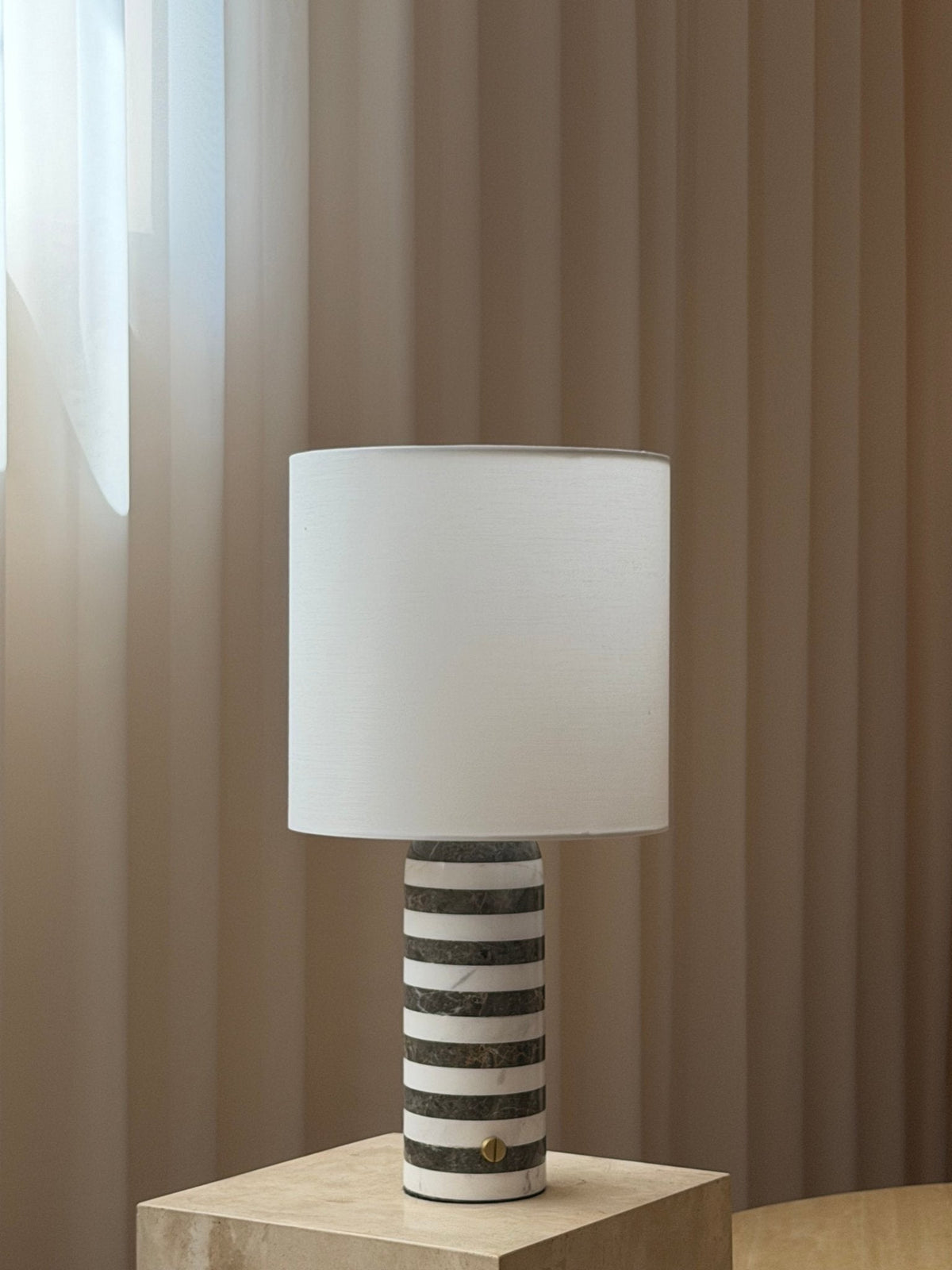 Rivelle Striped Marble Table Lamp — product view 6