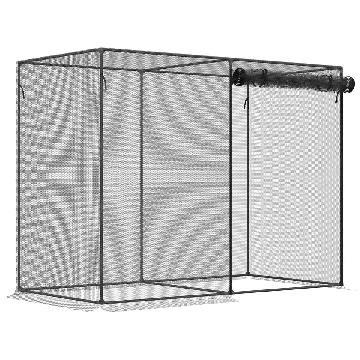 6' x 3' x 5' Crop Cage with Zippered Doors, Black — product view 1
