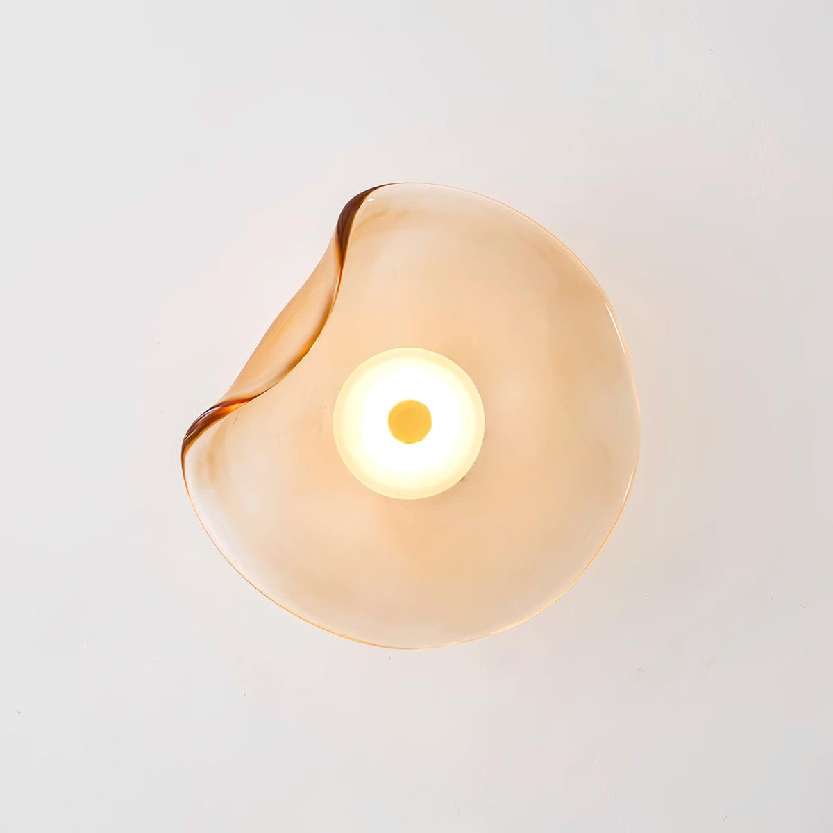 Lunara Elegant Amber Glass Wall Sconce with Warm Glow — product view 4