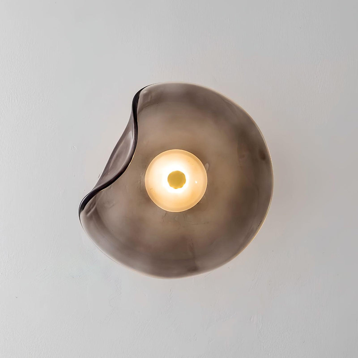 Lunara Elegant Amber Glass Wall Sconce with Warm Glow — product view 2