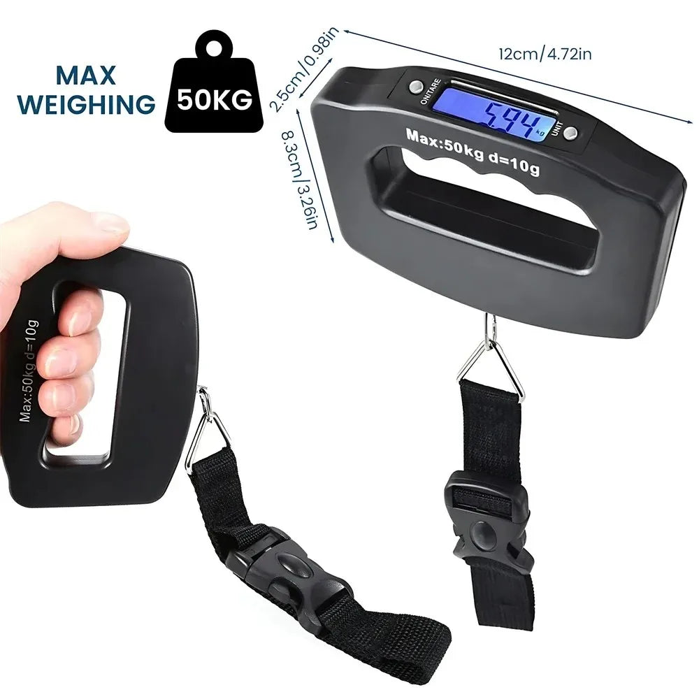LoungeYard | WeighLite Digital Luggage Scale | LCD Display with Backlight | Up to 50 kg | Portable & Precise | For Travel & Baggage — product view 4