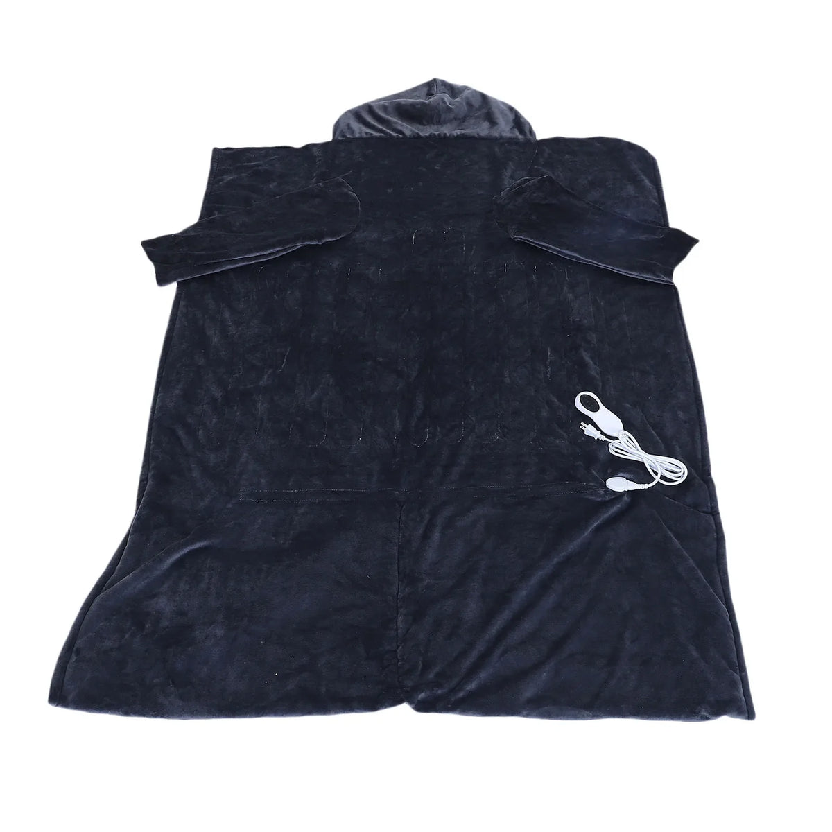 Wearable Heated Blanket with Sleeves, Hood & Foot Pocket, 10 Heat Levels & 3 Timer Settings, Flannel Electric Blanket Hoodie — product view 1