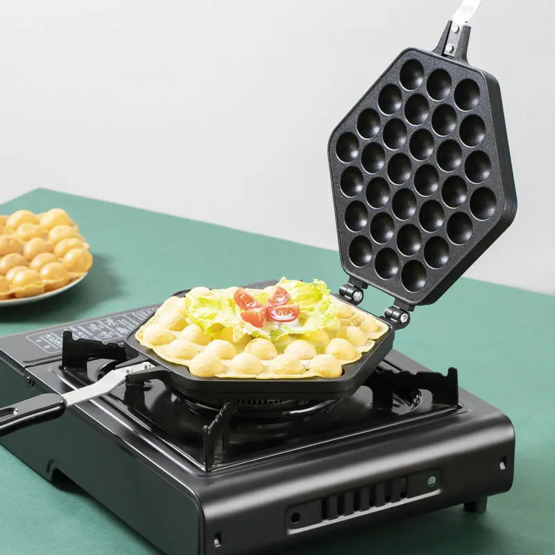 LoungeYard | Non-Stick Bubble Egg Waffle Maker Pan — product view 4