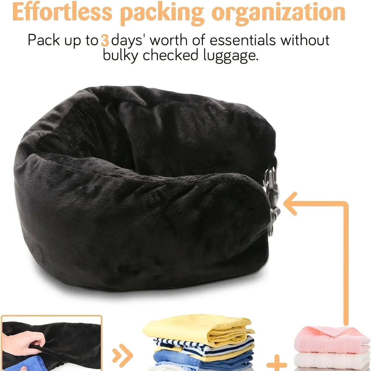 LoungeYard | Travel Easy Storage Neck Pillow — product view 3