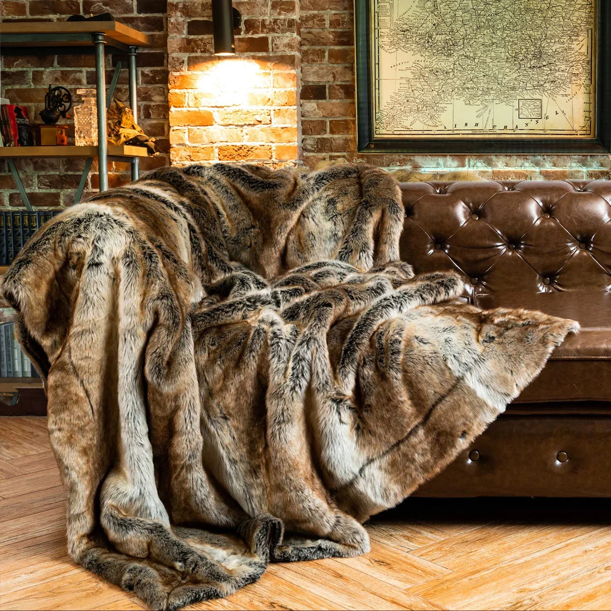 LoungeYard | Luxury Faux Fur Blanket | Soft & Warm | Winter Throw | For Sofa & Bedroom — product view 1