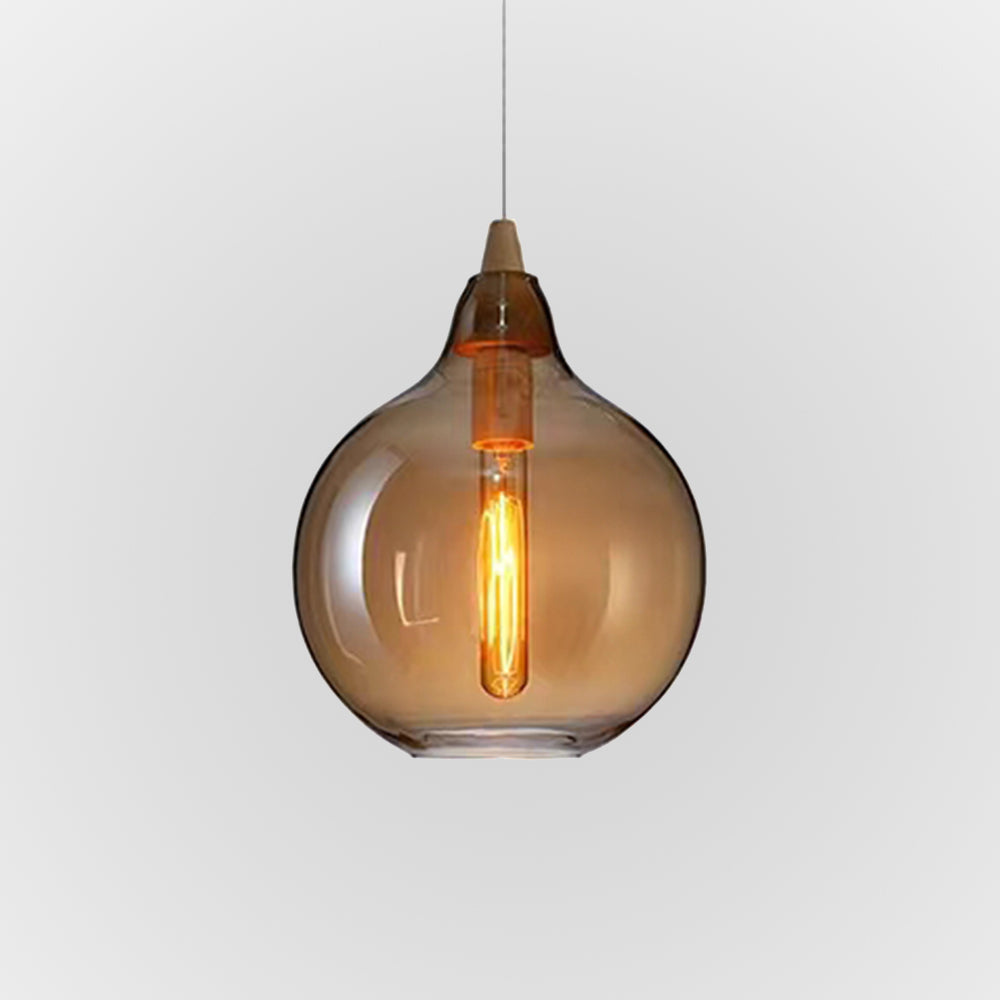 June Amber Glass Pendant Light — product view 2