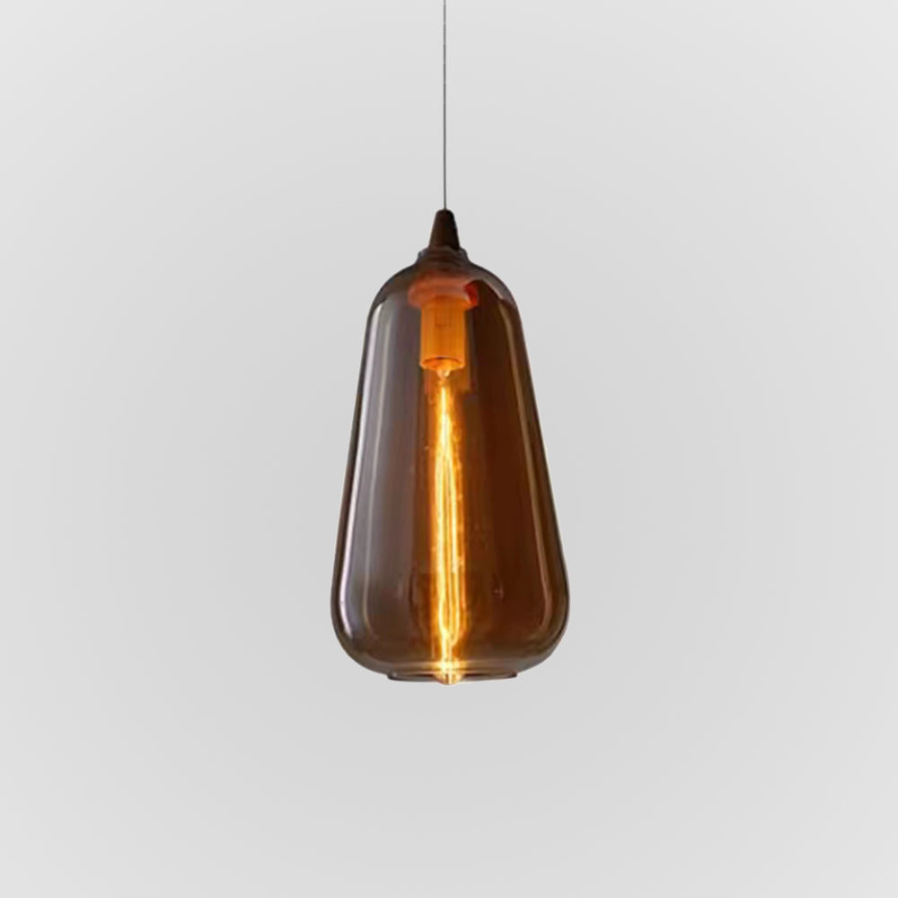 June Amber Glass Pendant Light — product view 3