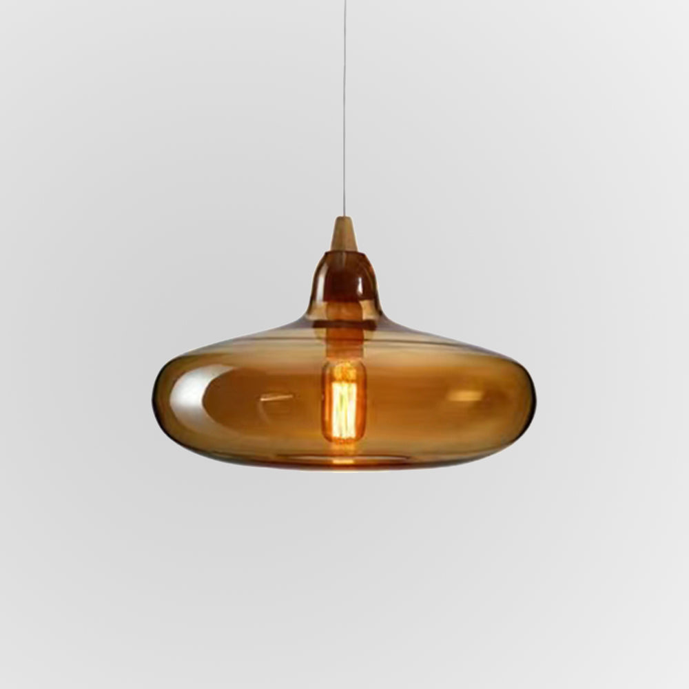 June Amber Glass Pendant Light — product view 1